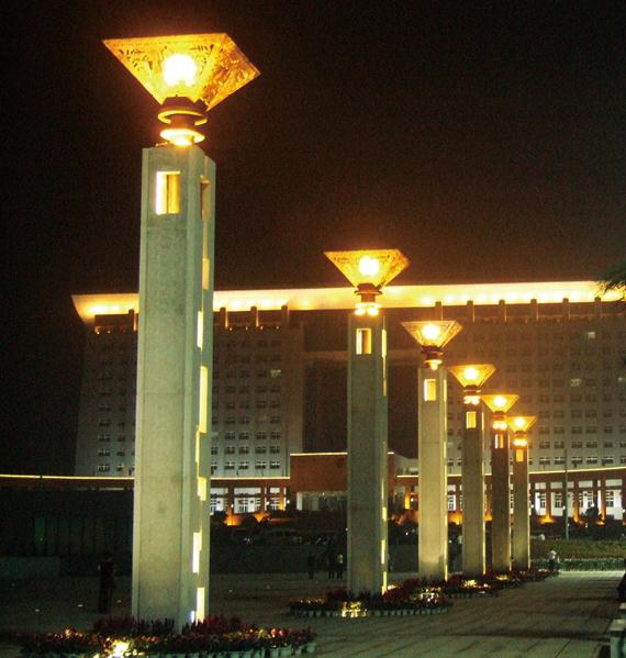 广场宅男在线观看夜景照明案例效果图