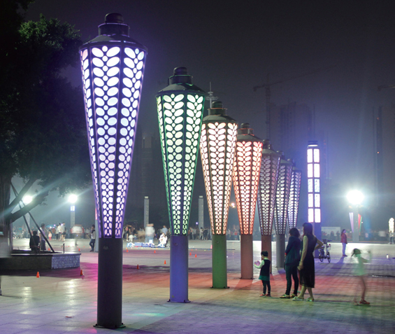 QDJGD-BG3101现代七彩镂空广场宅男在线观看柱