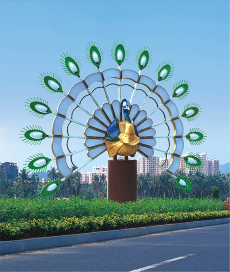 QDJGD-KQD001广场公园孔雀开屏宅男在线观看图片