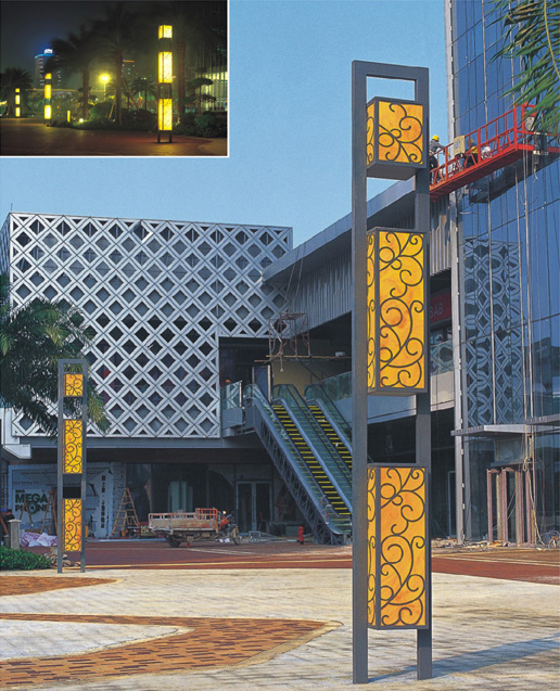 3米-5米商业广场仿云石LED宅男在线观看柱图片