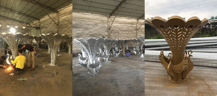 东莞宅男666视频社区广场孔雀造型宅男在线观看生产实拍图片