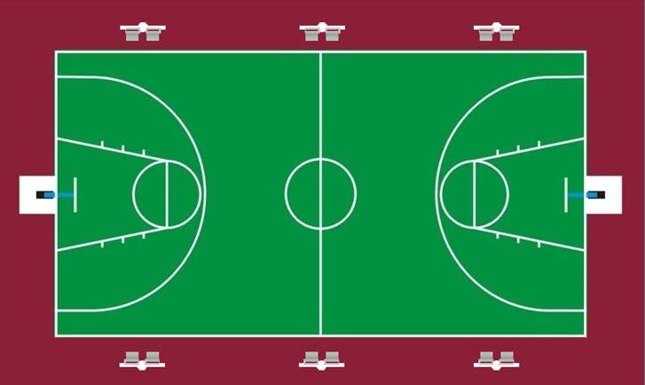 东莞宅男666视频社区照明专业篮球场灯杆安装位置平面图