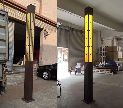 现代园林方形仿云石宅男在线观看柱生产实拍照片