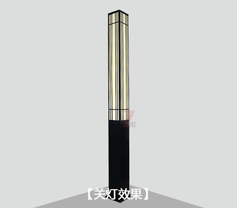 (QDJGDZ-021)现代简约方形园林宅男在线观看柱关灯效果