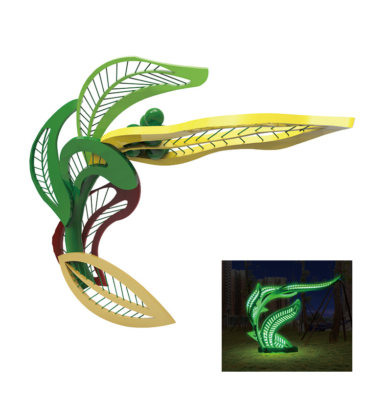 大小艺术树叶小品雕塑造型宅男在线观看效果图